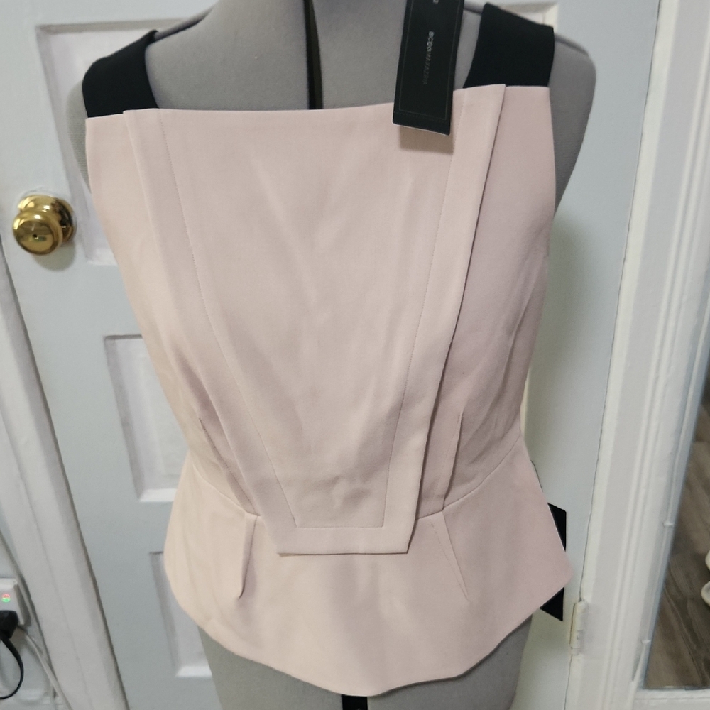 BCBGMaxAzria Black and Cream Top